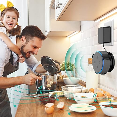 Miniatura 4 de WALI - Soporte de pared para 3ª generación, soporte de altavoz con gestión de cables para asistente de altavoz inteligente para el hogar