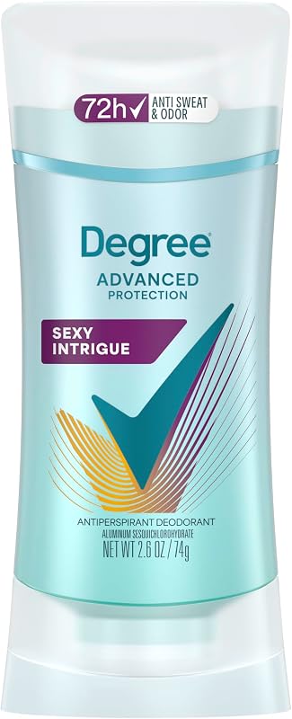 Desodorante antitranspirante Degree Sexy Intrigue Desodorante antitranspirante con protección contra el sudor y el olor de 72 horas para mujeres con tecnología activada por calor corporal 2.6 oz