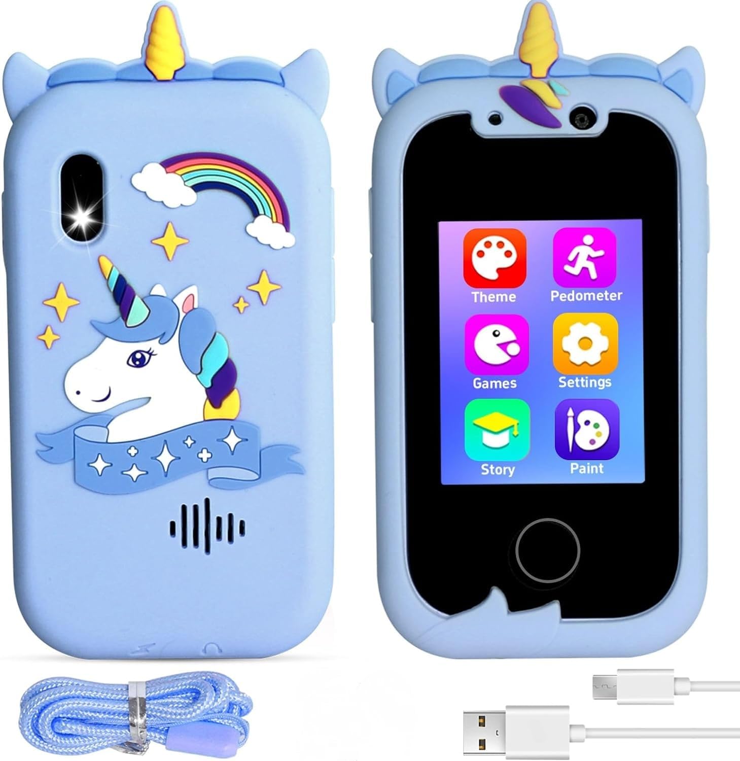 AUM ENTERPRISE Toy Phone, Kids Smart Phone for Girls Unicorns Gifts for 3~9 Year Old, Toddler Touchscreen Phone, Christmas Birthday Gifts with Kids Dual Camera,Video, Game, Music Player - Multicolor. (B0D3GP3VRM) Amazon Price History, Amazon Price Tracker
