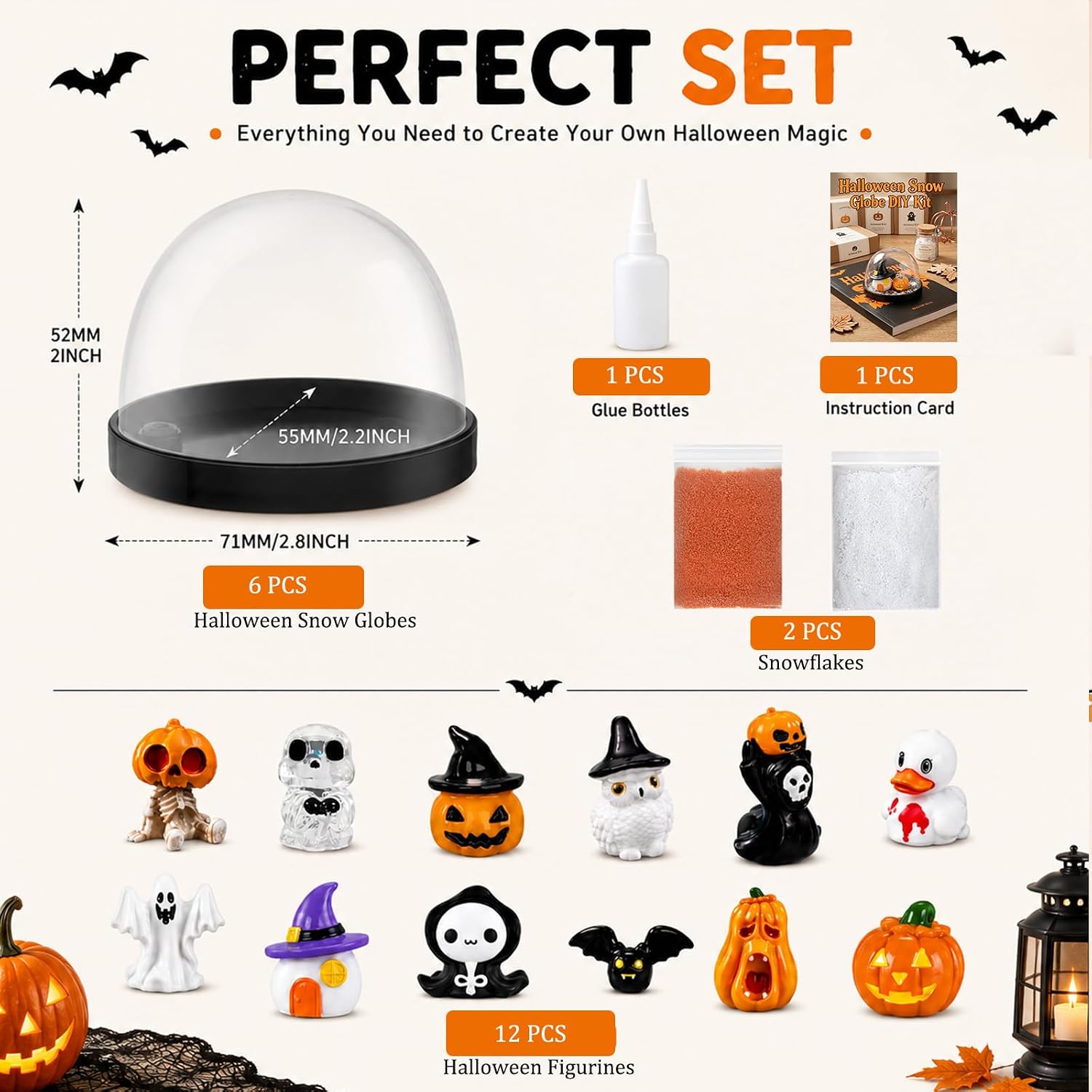 Halloween Snow Globes Making Kit Snow Globe Crafts Holiday Decor