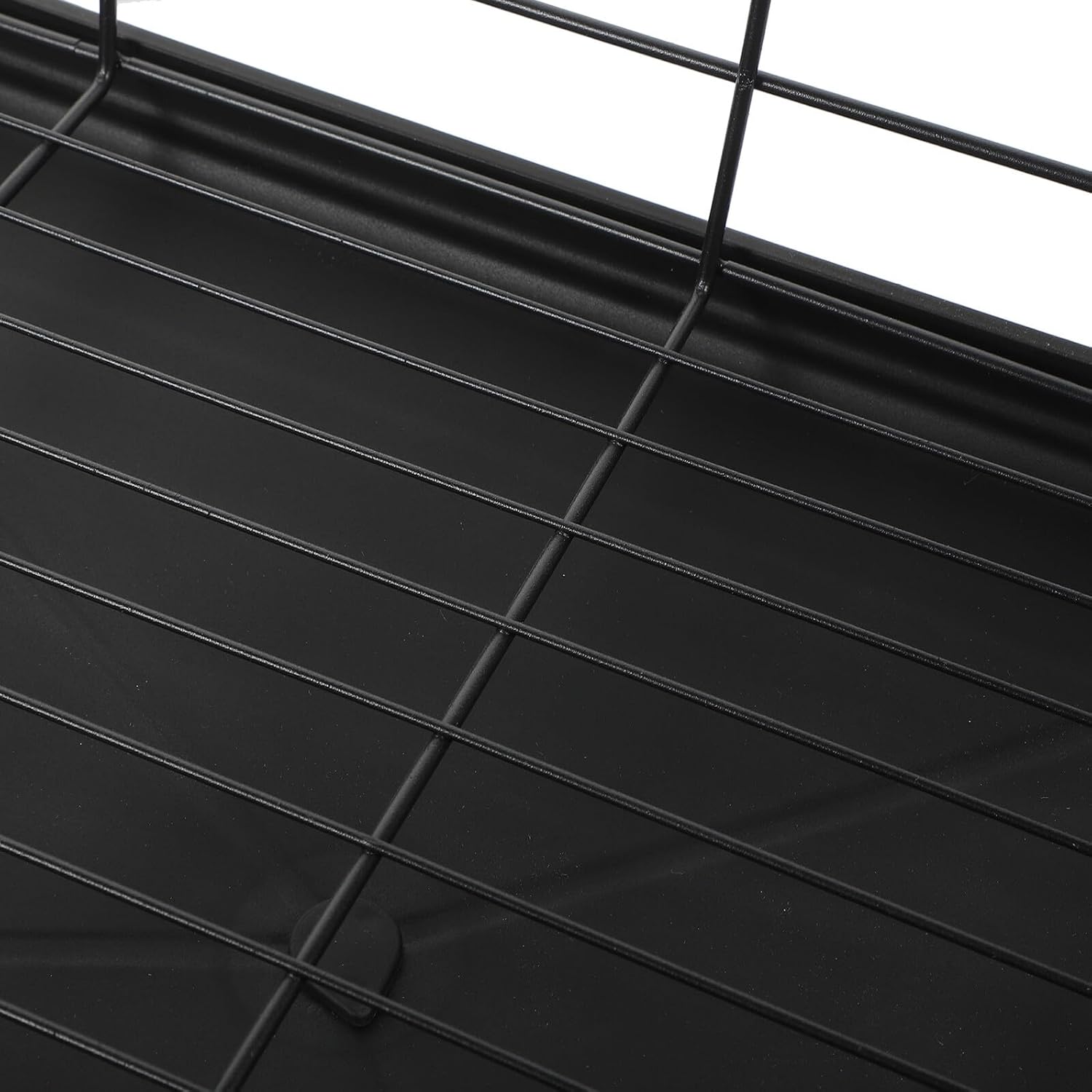 BESPORTBLE Kitchen Plate Rack Dish Drying Rack with Utensil Holder Space-Saving Black Organizer for Plates Bowls and Cutlery Countertop Storage for Kitchen Essentials