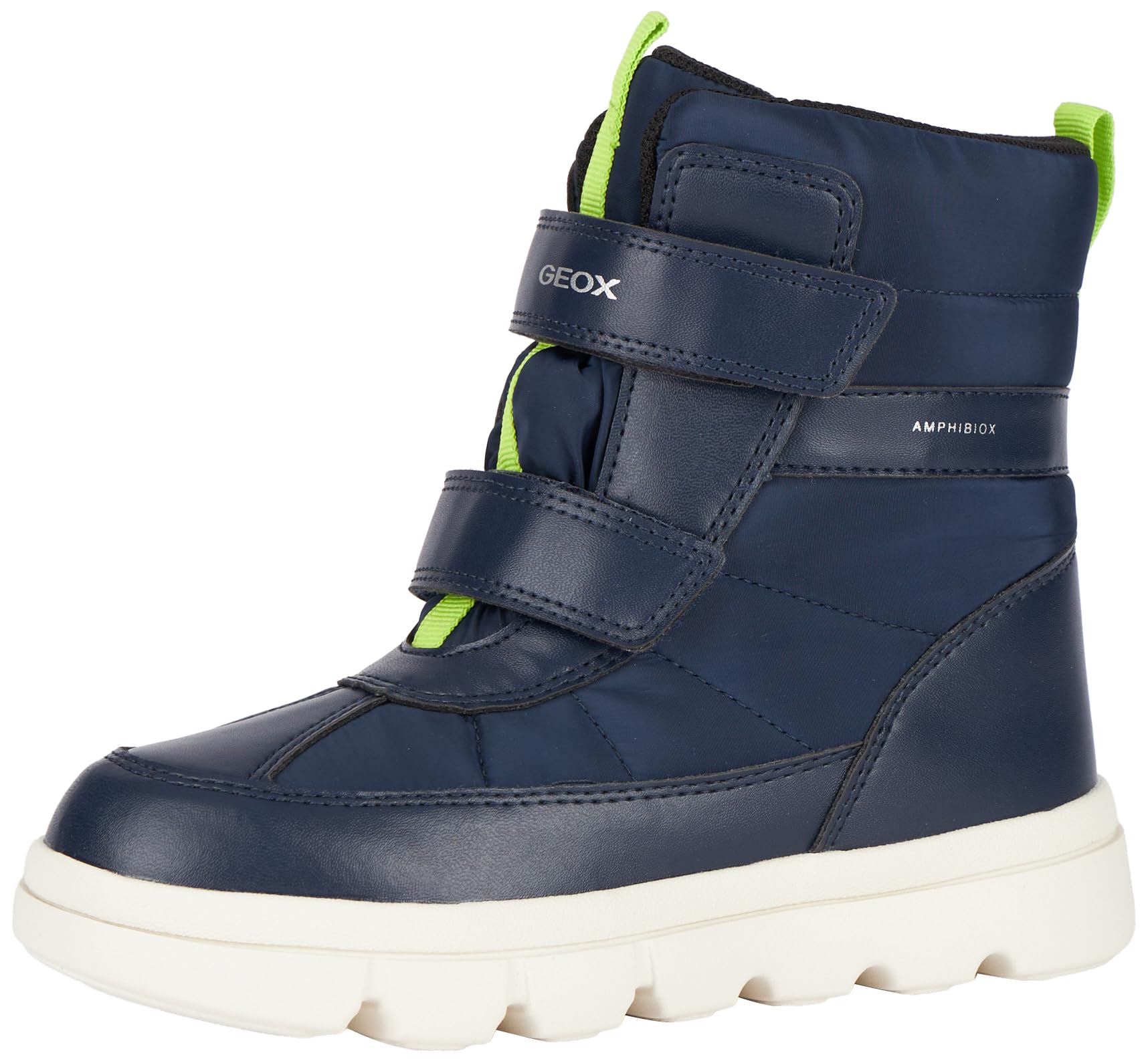 Geox B Willaboom Boy B AB Ankle Boot, Navy Lime, 7.5 UK Child