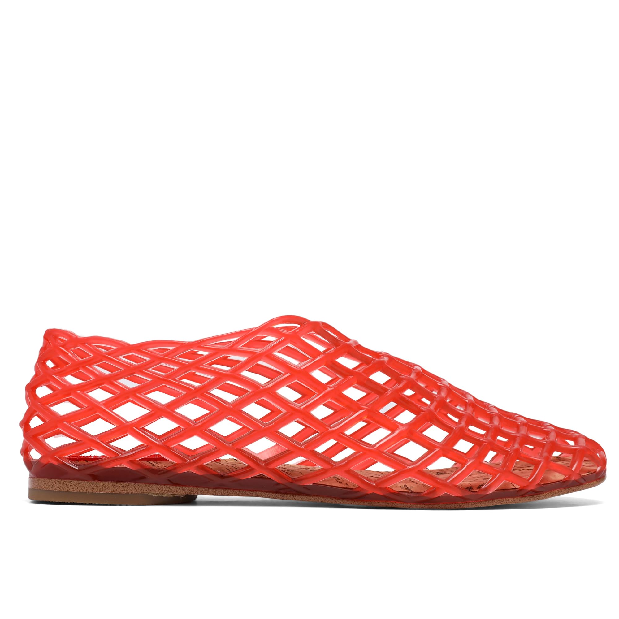 Vorisvinared Jelly Mesh Ballet Flats For Women Adult Clear Hollow