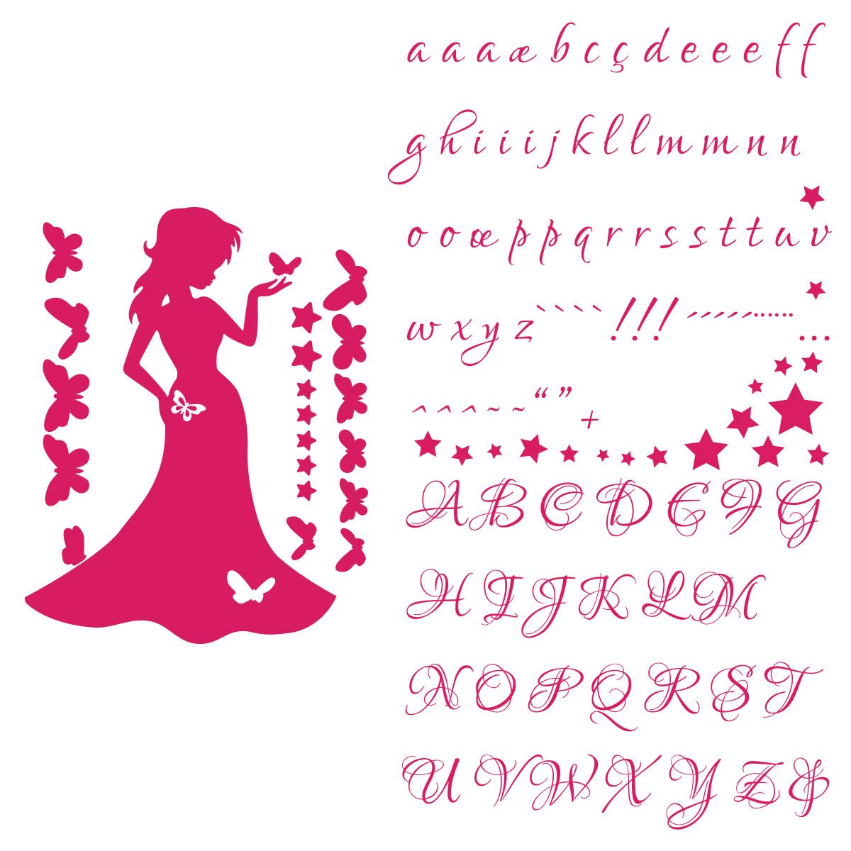 Personalised Name Stickers, Model 3, 40x30cm + 30x20cm - Image 3