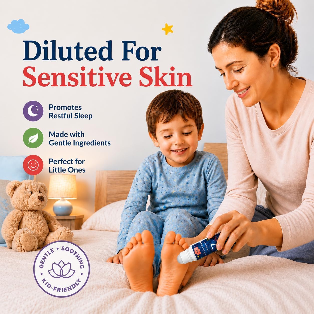 Seven Minerals Kids Magnesium Roll On for Sensitive Skin. USP Grade Magnesium Lotion for Children. Calming Bedtime Support with Chamomile & Aloe Vera, Easy Application, USA Made, 3 fl oz — Amazon image 4