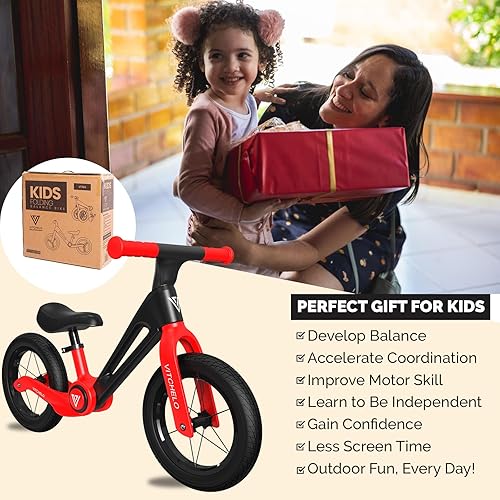 Miniatura 3 de Vitchelo Bicicleta de equilibrio plegable de 12 pulgadas, sin pedales, bicicleta de equilibrio para niños de 2 a 6 años, bicicleta deportiva con