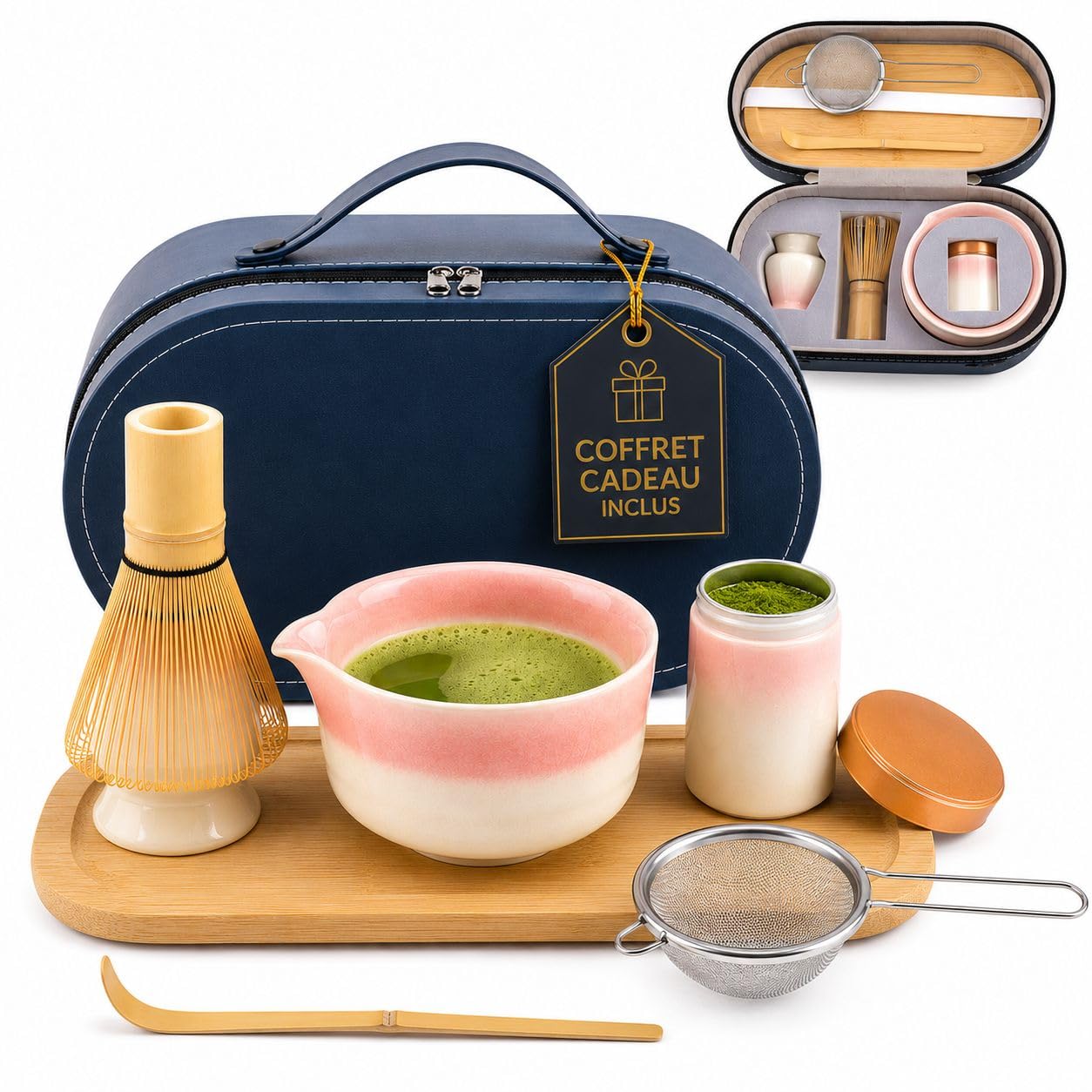 Kit Matcha - Kit Matcha Complet - Bol Matcha Set - Coffret Cadeau Premium