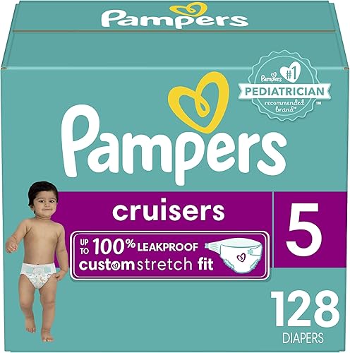 Kit de inicio de pañales y toallitas Pampers para bebés pack para 2 meses - Pañales Cruisers desechables con toallitas húmedas para bebés con pieles