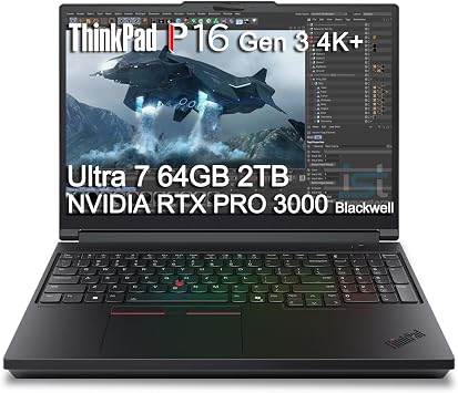 Lenovo ThinkPad P16 Gen3 Laptop, 4K+, Ultra 7 255HX, RTX PRO 3000, 64GB/2TB