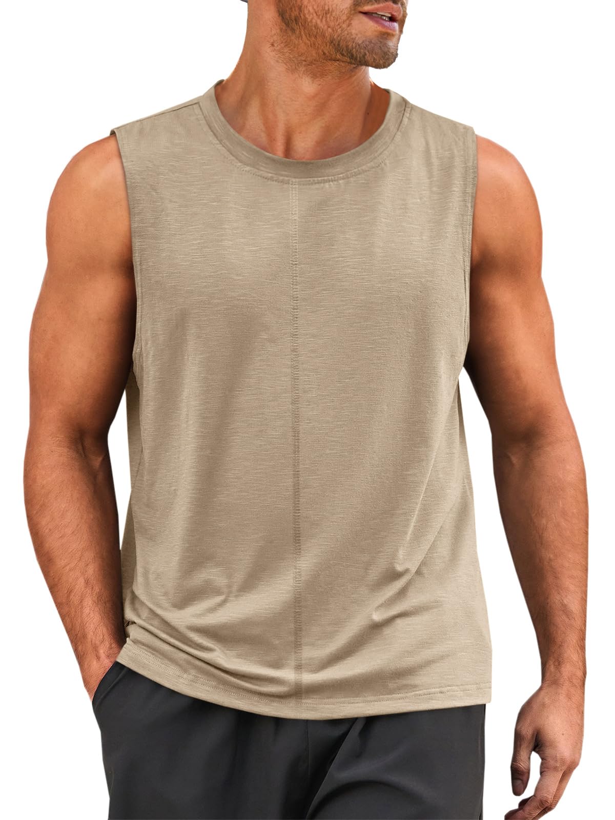 Men's Workout Tank Tops Sleeveless Athletic Gym Muscle Shirt Casual Basic Summer Fitness Tees