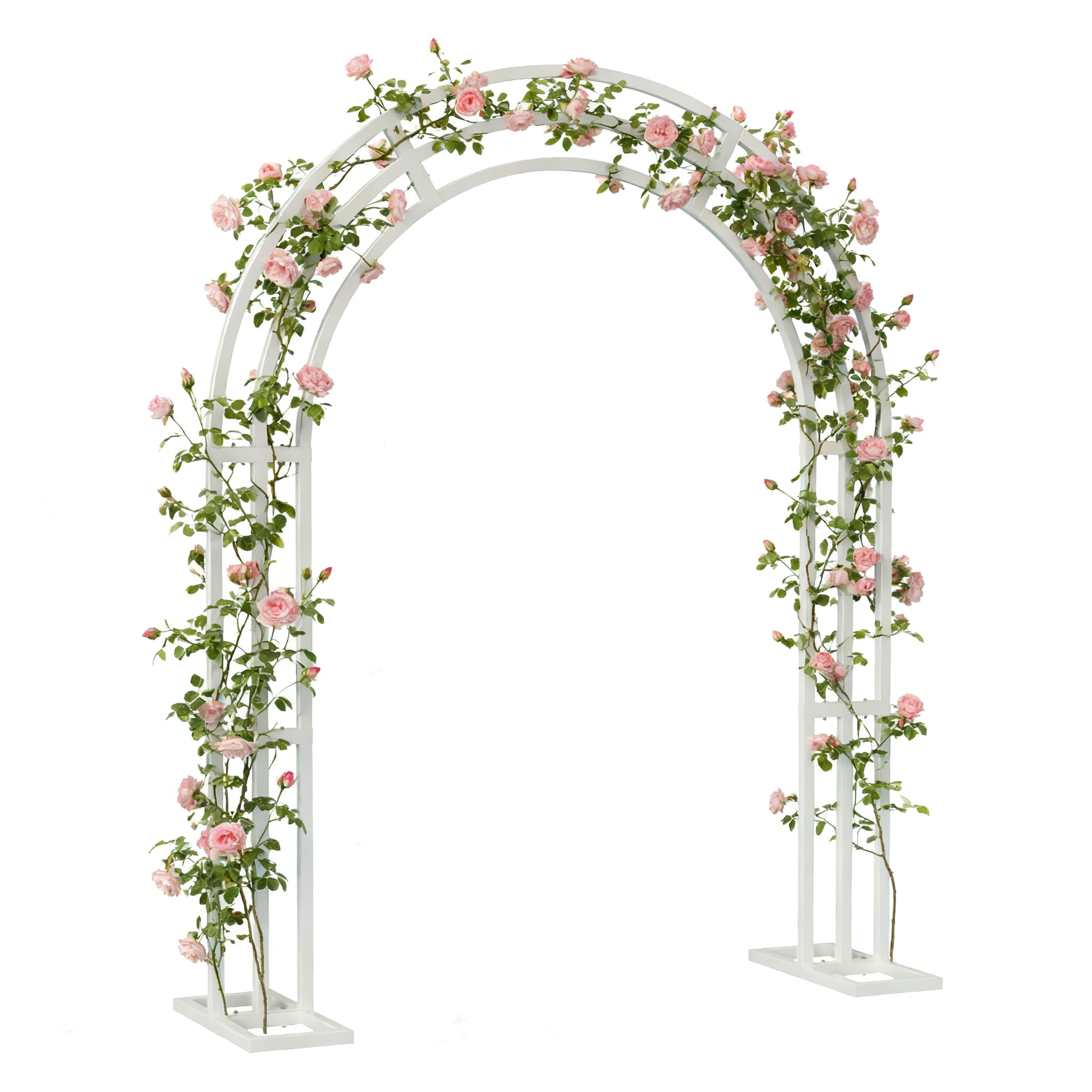 Amazon | Susire ガーデンアーチ 平面 大型 アイアン フラワーアーチ