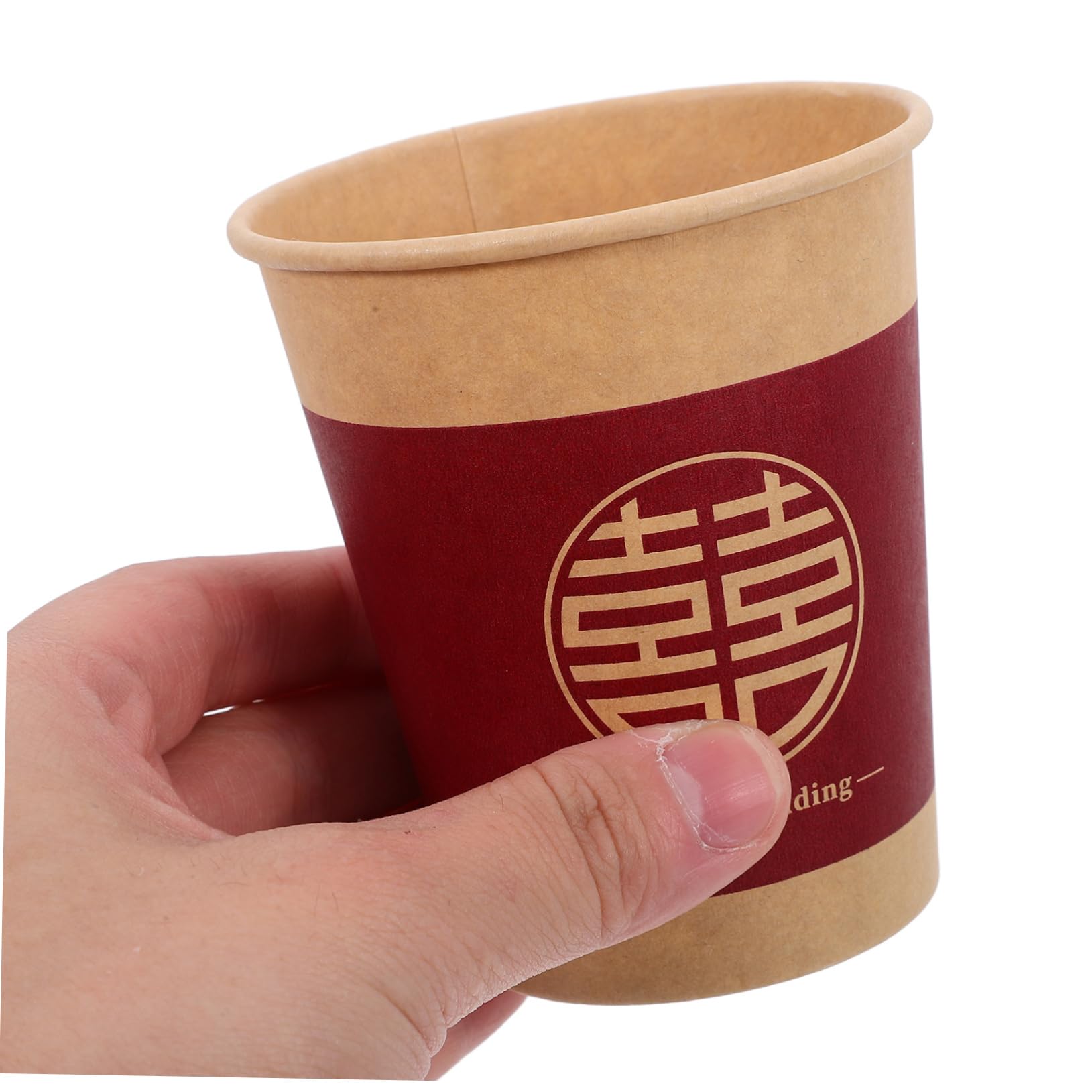 ULTECHNOVO 5 zestawów Happy Cup Kubki Papierowe Papierowy Na Wesele Chińskie Kubki Weselne Kubki Weselne Na Przyjęcie Jednorazowe Kubki Weselne Na Napoje Filiżanki Do 50szt*5