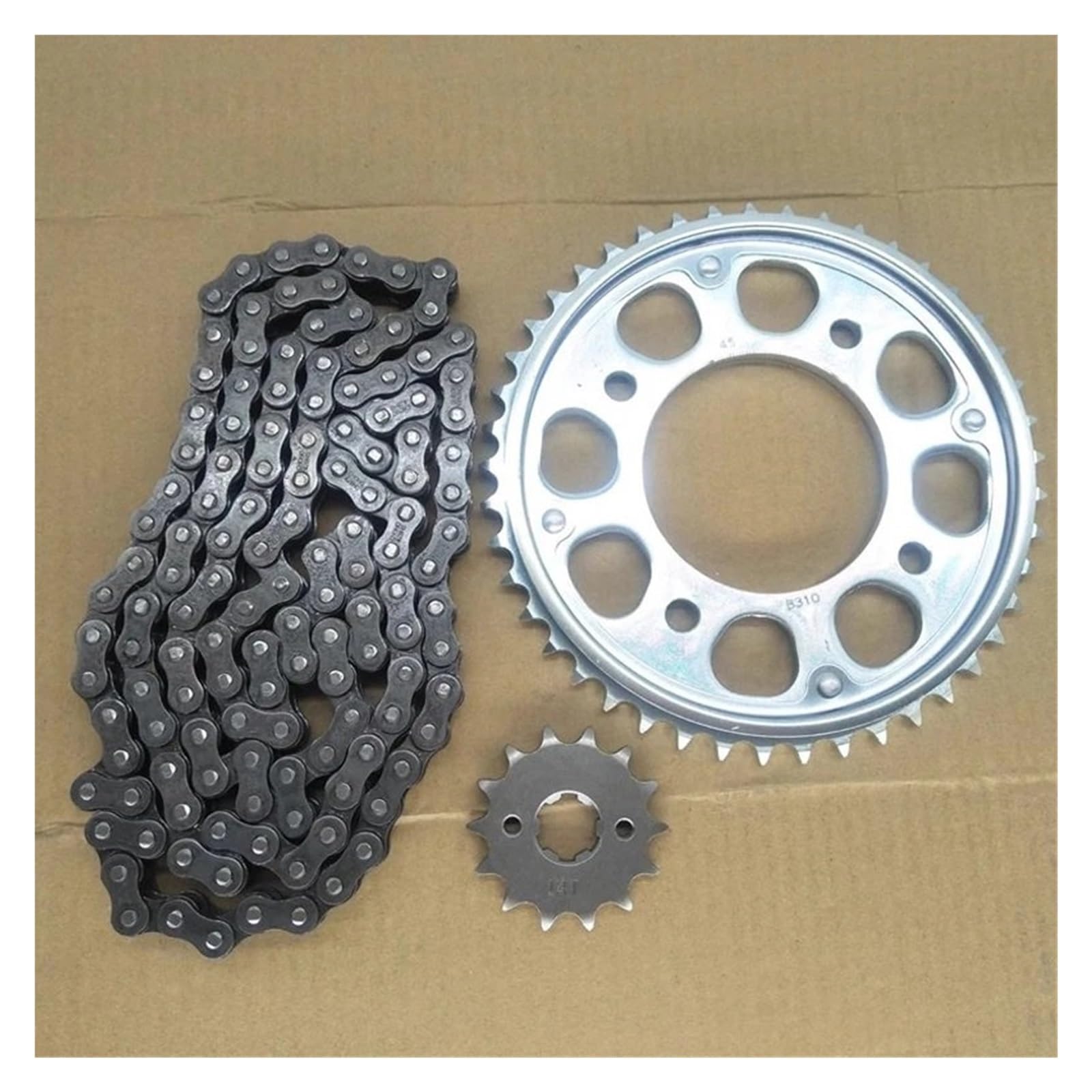 Compatible Con CBF190 CB190R CB190X SDH175 NSP190 WH175 190cc 1045 45T 14T Kit De Transmisión Piñones Cadena Motocicleta motor motocicleta piñón Kit de Cadena(428-45T)
