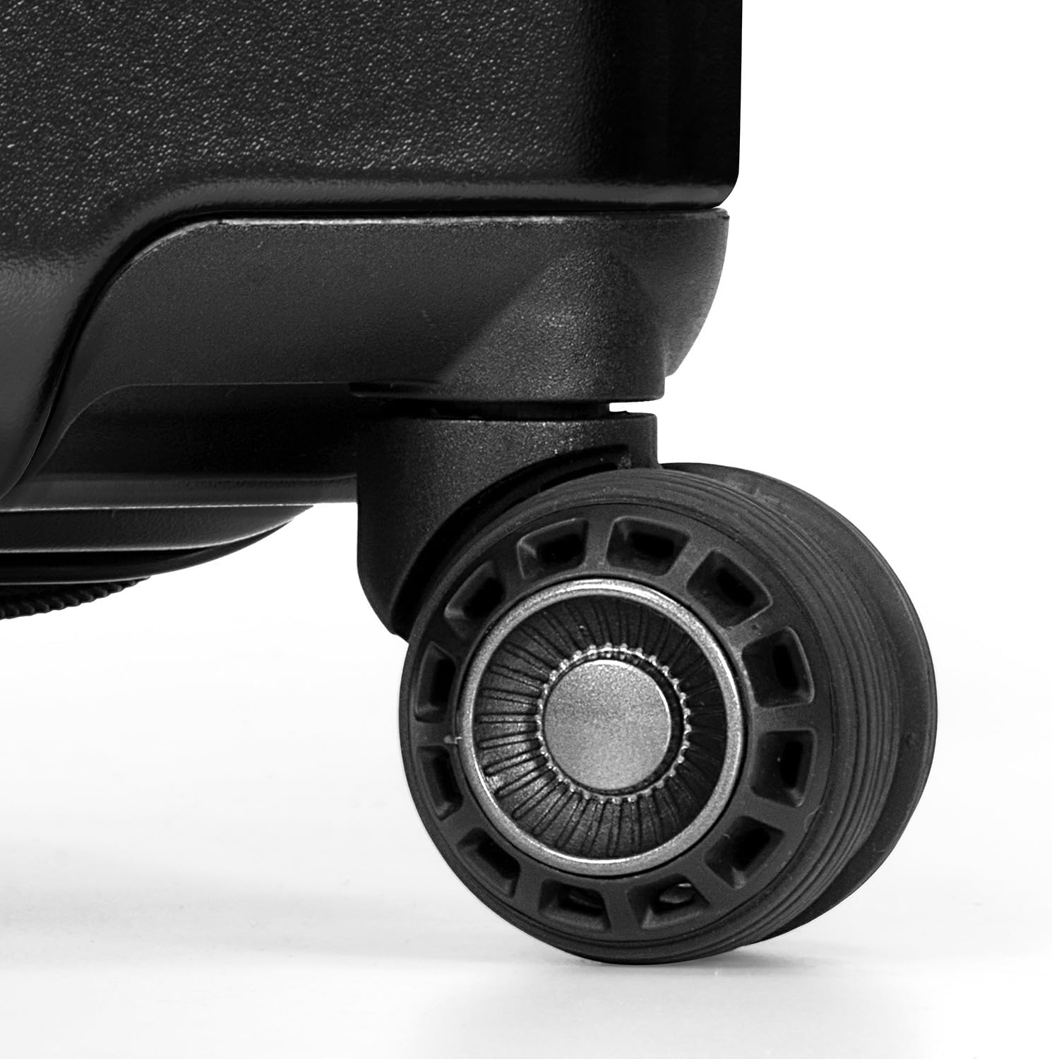 Traveler's Choice Lethbridge Hardside Expandable Spinner Luggage with TSA Lock, Black, 26" Medium