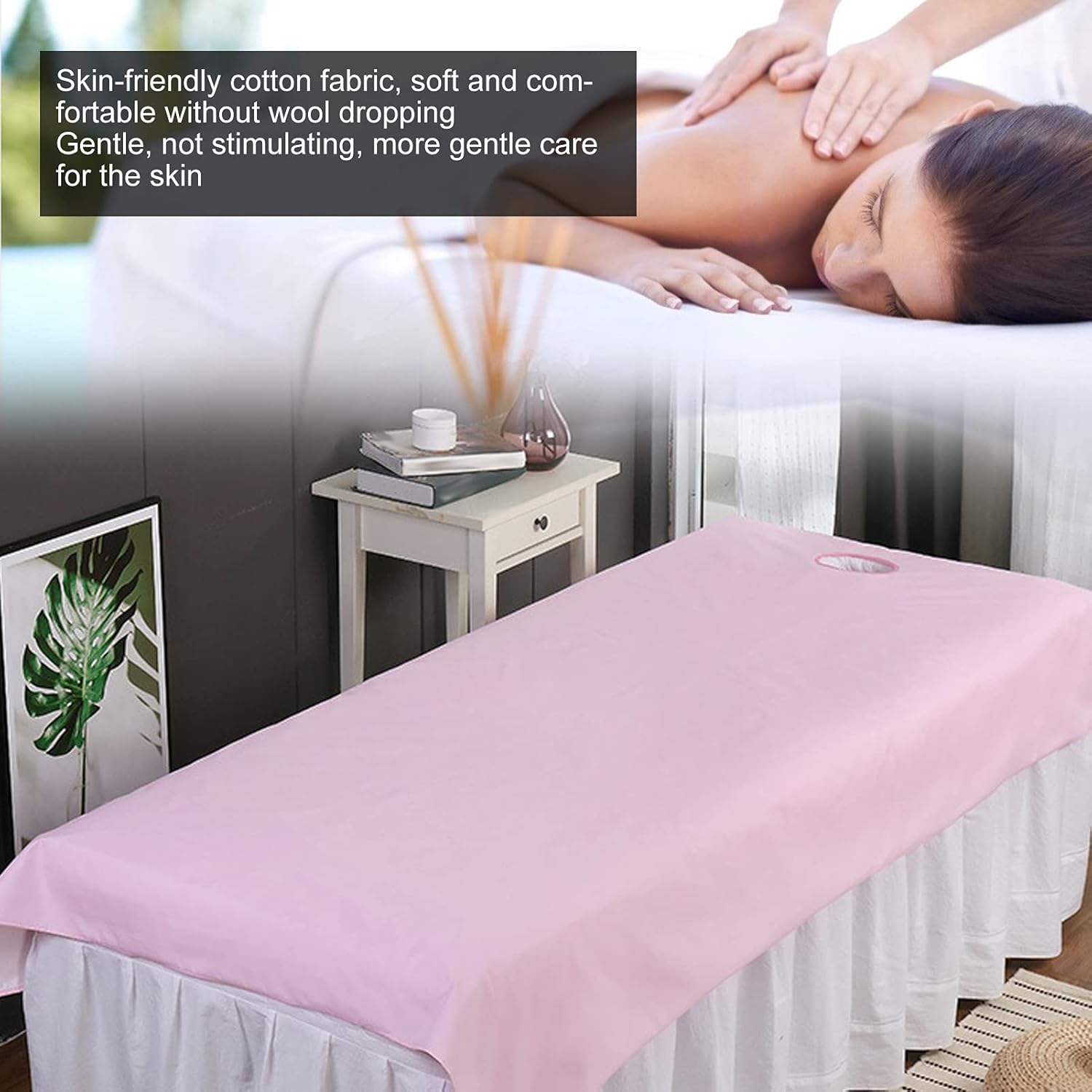 Dioche Disposable Bed Sheets, Breathable Polyester Massage Bed Cover, Skin Friendly Fabric, Soft and Comfortable, Refreshing and Non Shedding, Excellent Workmanship