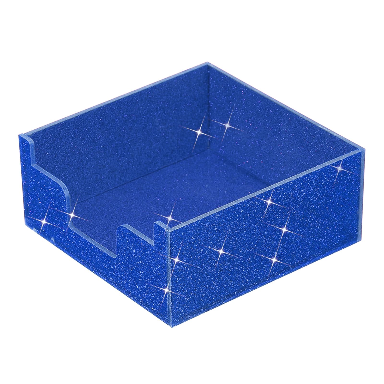 Porte-bloc-notes acrylique bleu 10x10 cm PATIKIL pour bureau