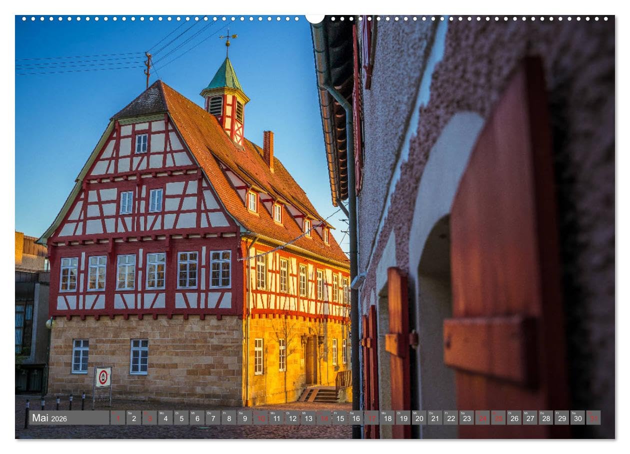 Impressionen aus Leinfelden-Echterdingen 2026 (hochwertiger Premium Wandkalender 2026 DIN A2 quer), Kunstdruck in Hochglanz