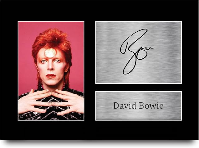HWC Trading David Bowie Gift Signed A4 Printed Autograph Ziggy Stardust Glam Rock Music Gifts Print Photo Picture Display