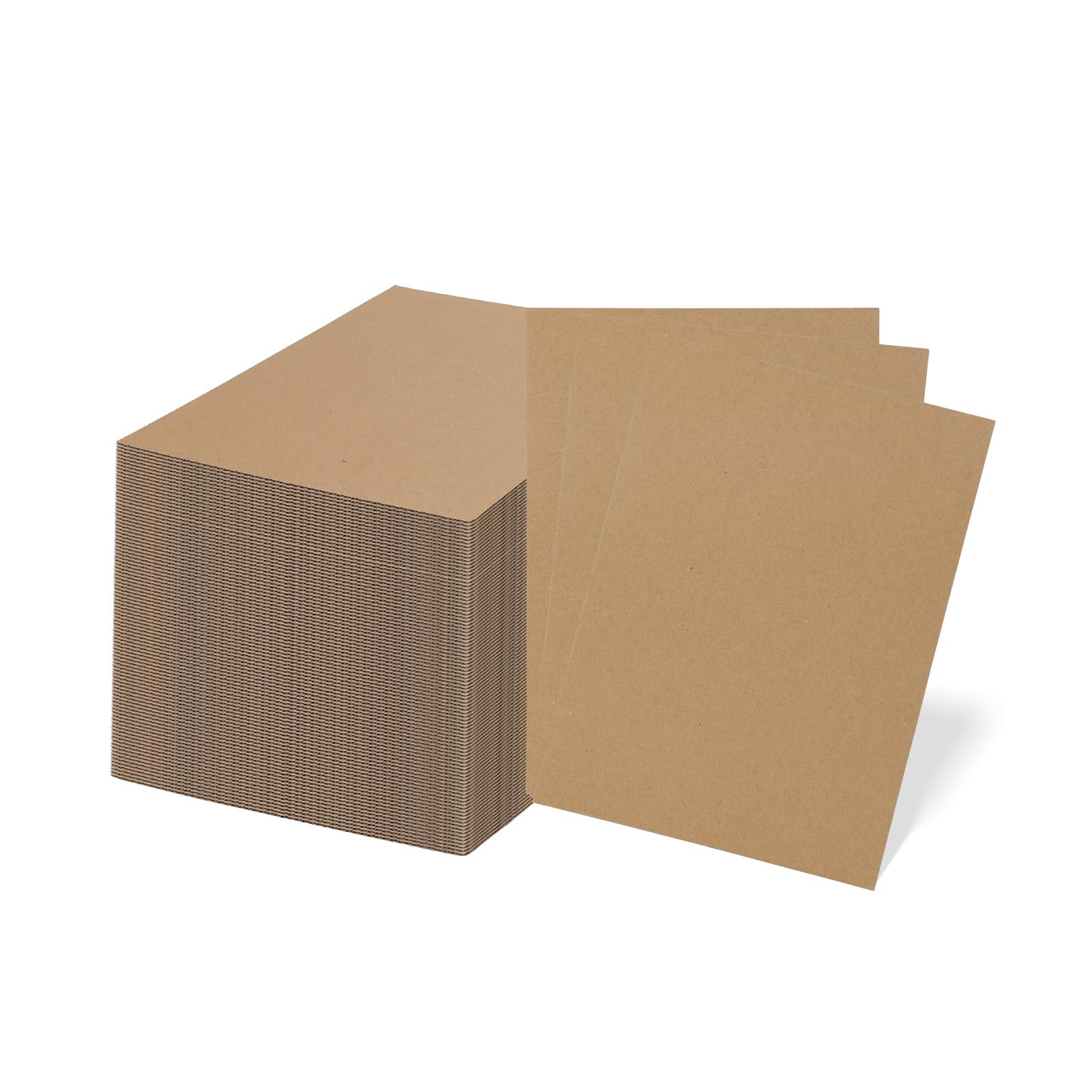 RLAVBL 100 Pack 5x7 Corrugated Cardboard Sheets, Flat Cardboard Inserts for Shipping, Mailing, Packing, DIY Crafts