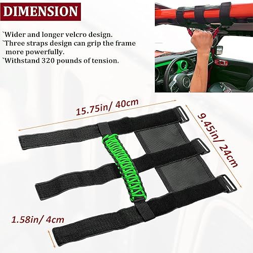 Miniatura 8 de Accesorios para Jeep Wrangler, barra antivuelco, agarre de agarre para Jeep Wrangler YJ TJ JK JKU JL JLU 1955-2023 Gladiator JT UTV y ATV Soporte