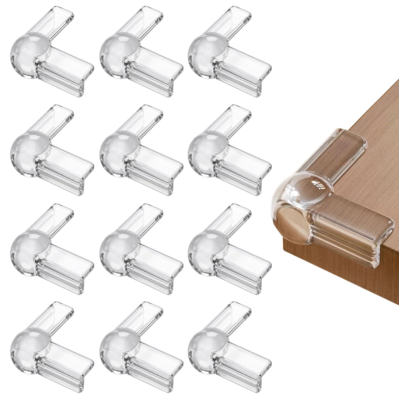 Table Corner Protectors, Clear Furniture Corner Guards Table Edge Guards for Kids Against Sharp Corners, 4 * 4 * 2cm, 12pcs