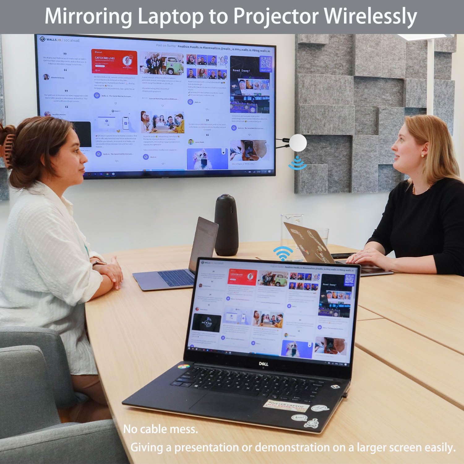 5G 4K Wireless HD Display Adapter Mirror Cast Screen Dongle Reciever Support Miracast DLNA Airplay for iOS Android Phone Tablet Mac Windows Laptop to TV Projector Monitor