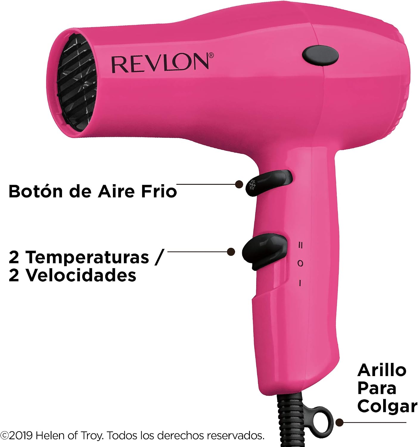 Revlon Secadora Ionica Compacta y Ultra Ligera, Rosa, Paquete de 1 :  Amazon.com.mx: Belleza