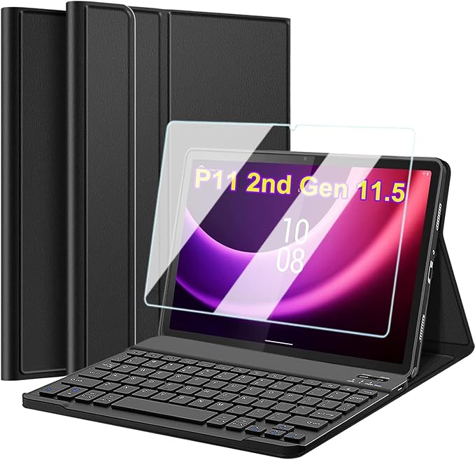 Nanhent Keyboard Case with Screen Protector for Lenovo Tab P11 2nd Gen