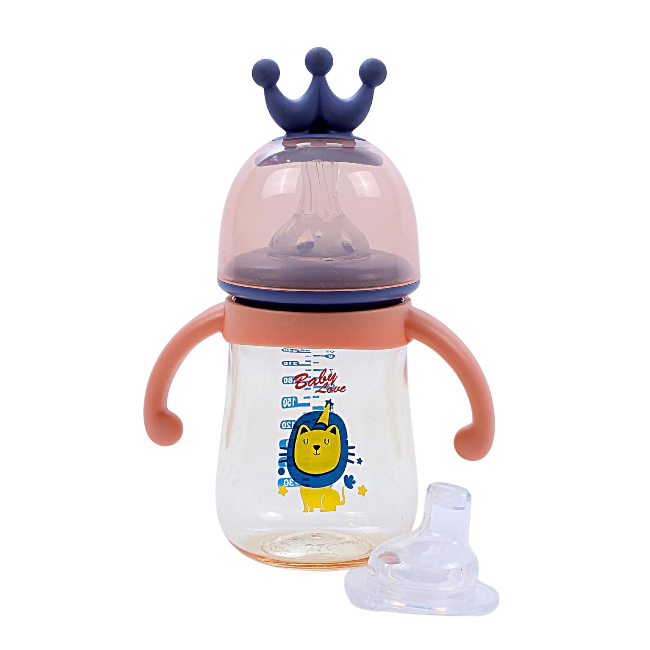 2in1 Sipper for Baby - 240 ml | BPA Free Sippy Cup with Handle, Soft Silicone Nipple & Spout | Anti Spill Kids Bottle for Boys and Girls (Grey)-picture-25