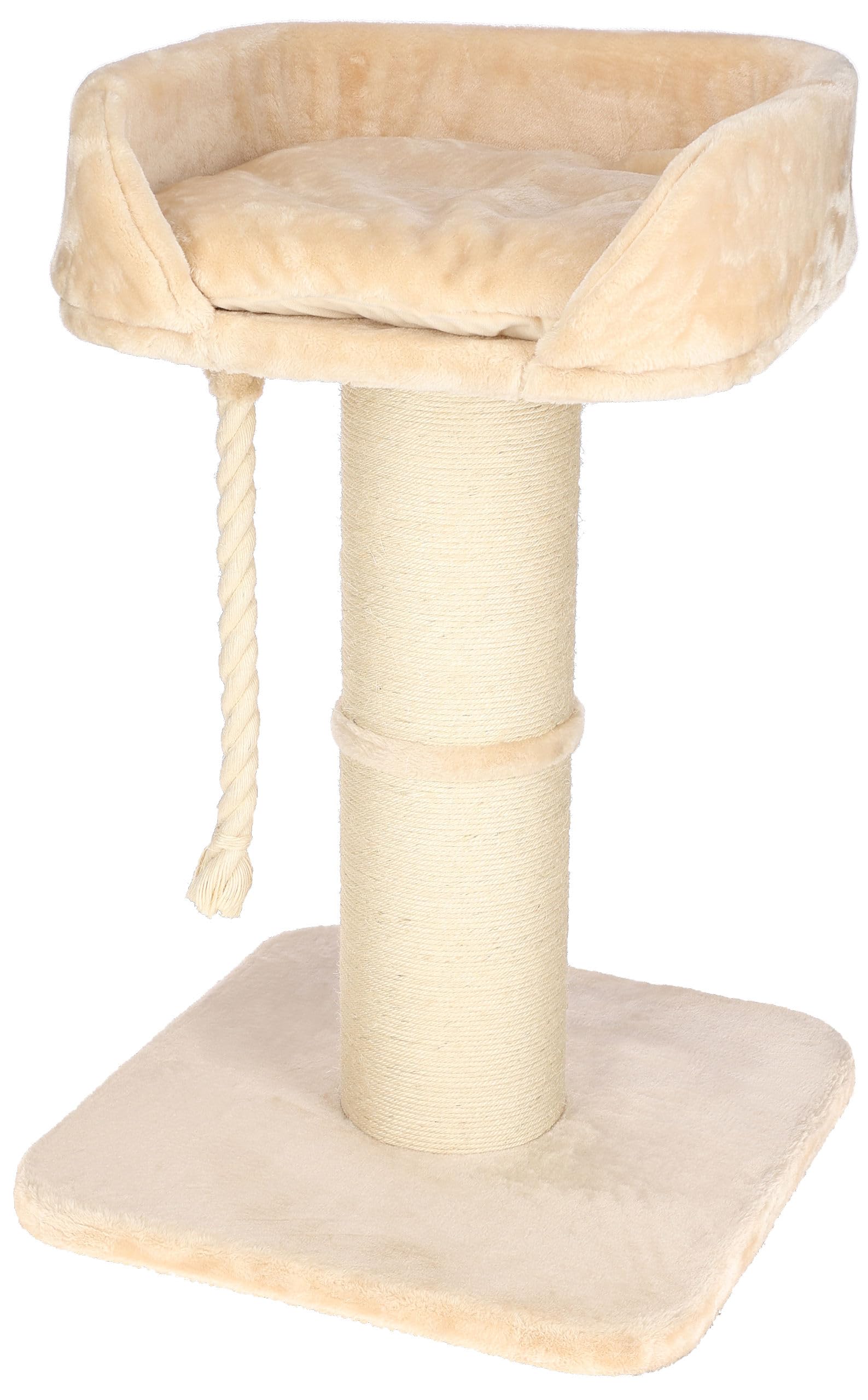 Kerbl Pet Árbol rascador Toni XL, rascador para Gatos, Beige, 58x58x93 cm, Estable y Resistente, para Gatos Maine Coon, rascador Robusto de sisal Natural