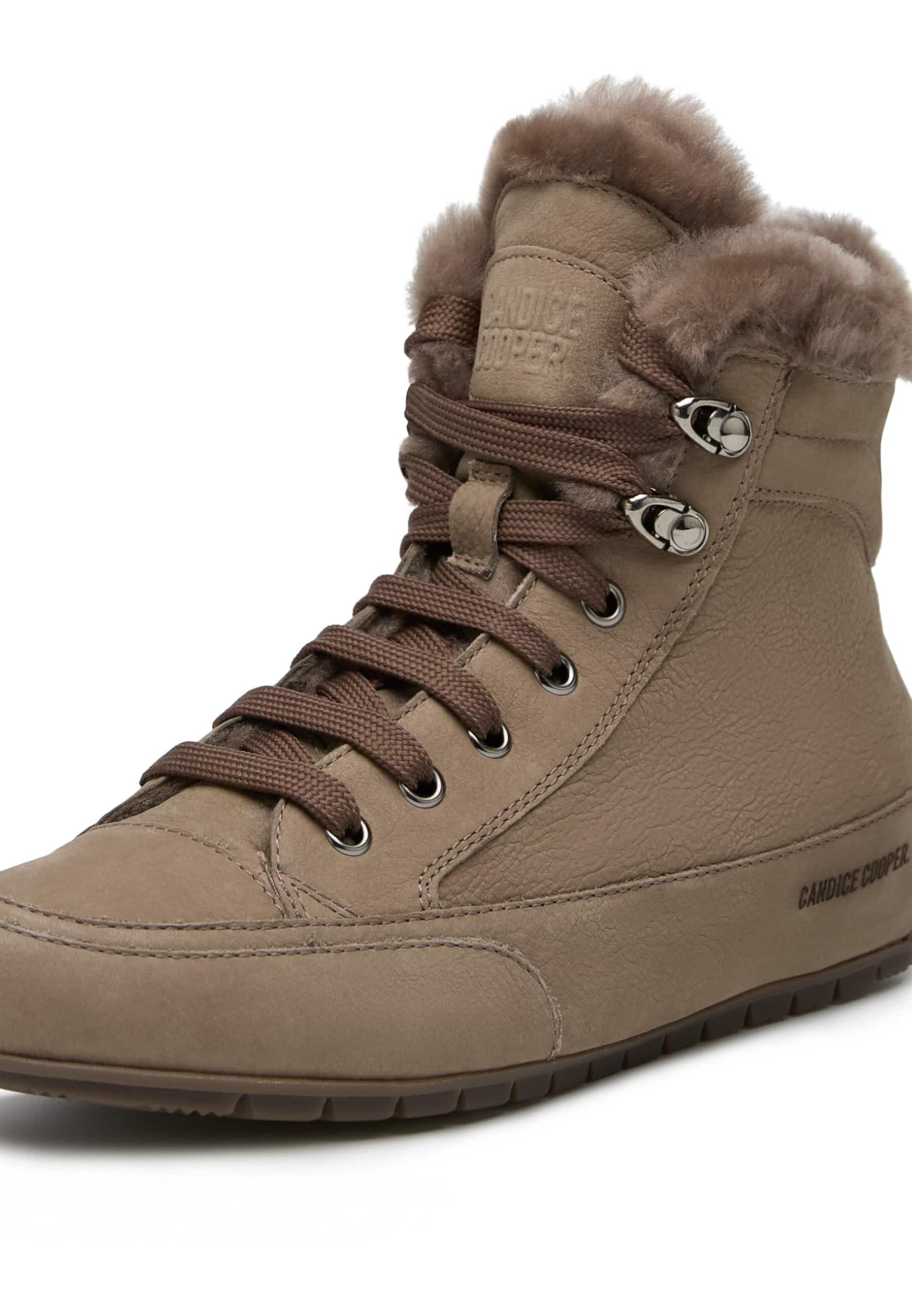 Candice Cooper Knöchelhohe Sneakers aus Veloursleder und Shearling
