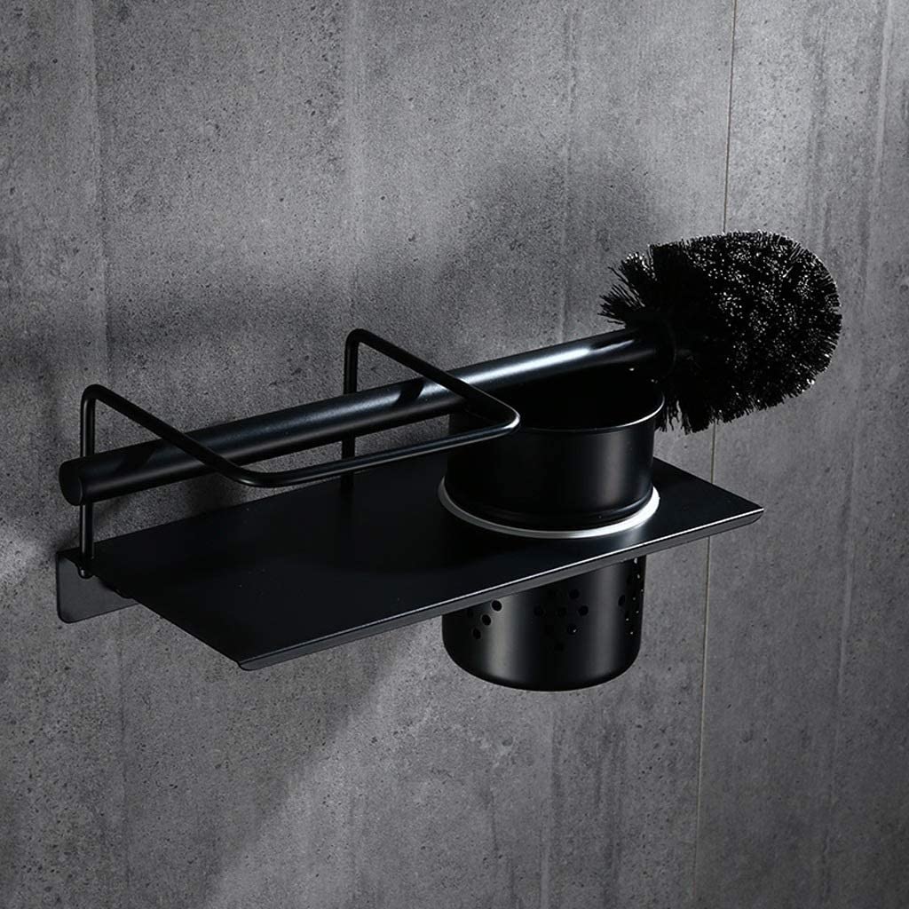 Cepillo de Limpieza Soporte para Escobilla De Inodoro Montado En La Pared Escobilla para Inodoro De Acero Inoxidable Almacenamiento De Baño Y Soporte Organizador Ahorro De Espacio Cepillo de Baño