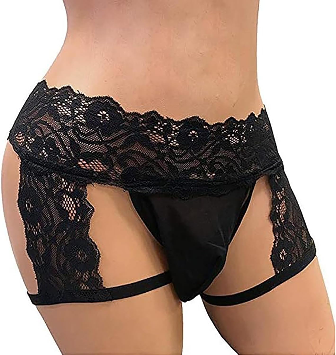 Men's Lace Lingerie Underwear - Boxer Briefs with Support Pouch Design for Crossdressing | Sexy Panties - Image 5