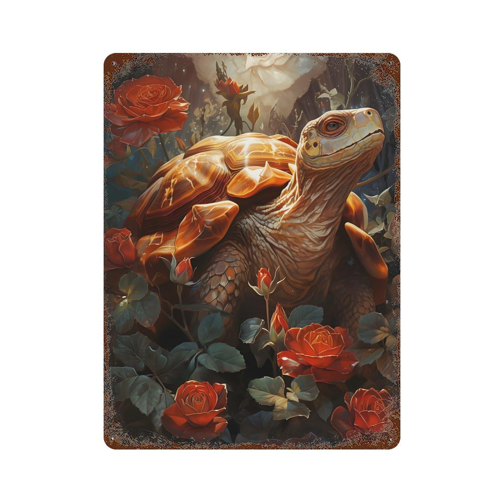 Turtle in The Nature Retro Metal Sign 15.7"x11.8", Classic Wall Plaque for Garage, Pub Or Kitchen