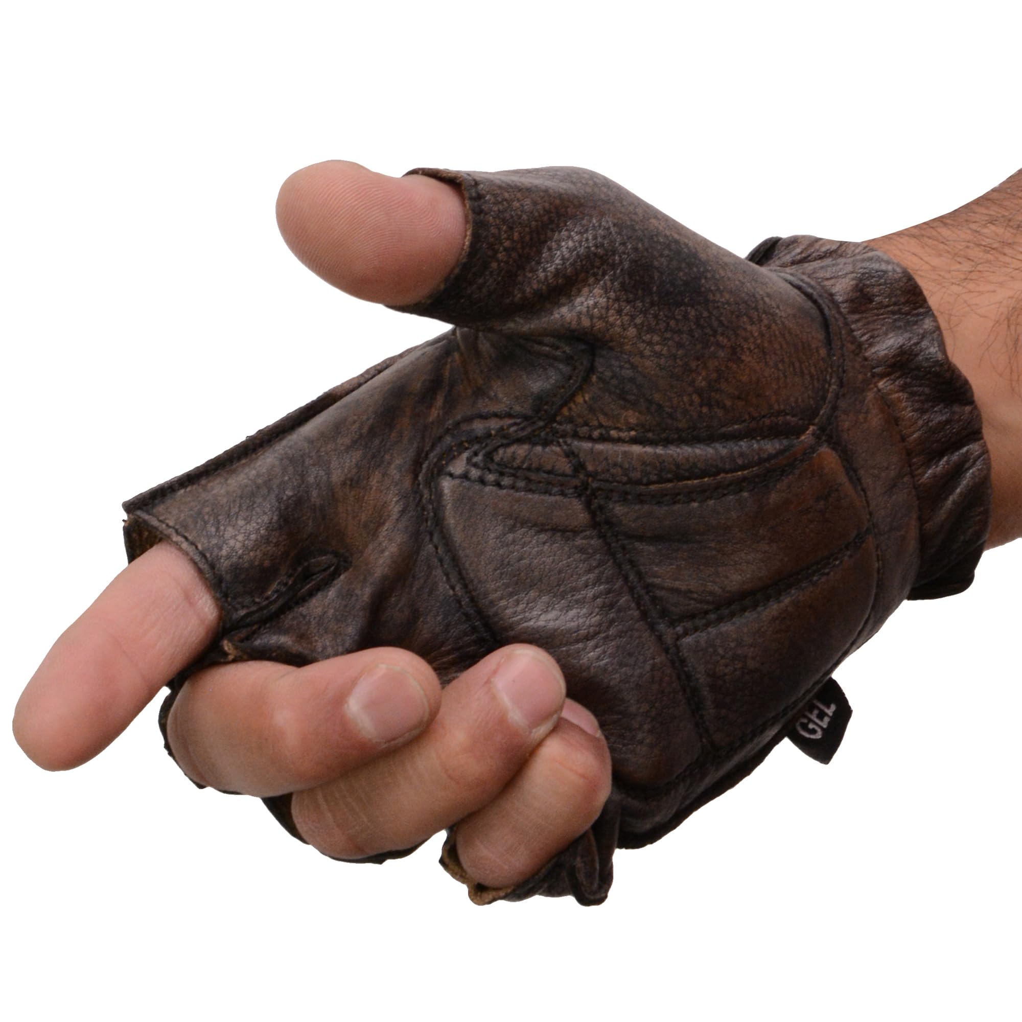 Tan Sheepskin leather driving gloves for men (Large)