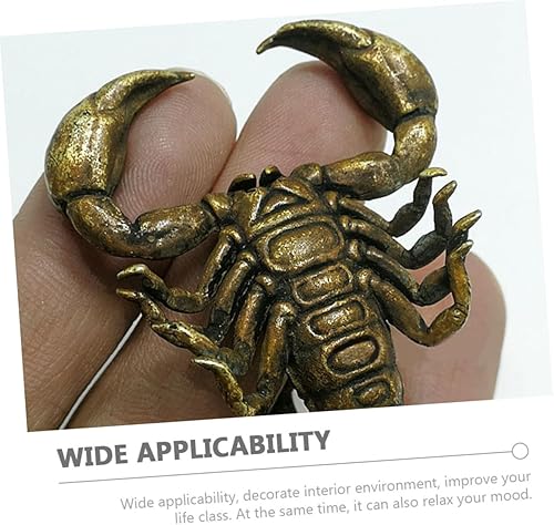 Miniatura 4 de Adorno de escorpión de cobre, escorpión en miniatura, centro de mesa de Feng Shui, decoración de césped, figura de decoración de escorpión,