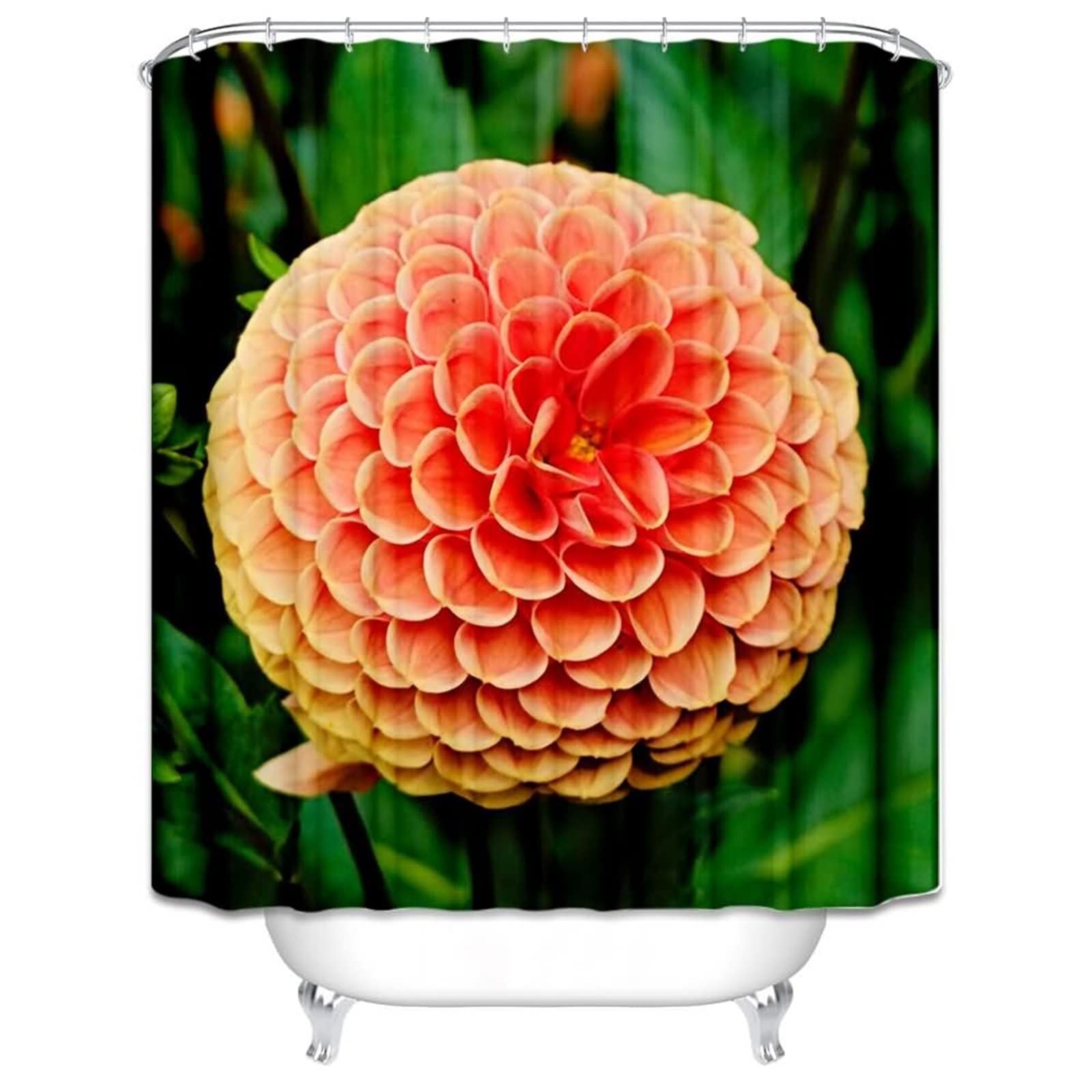 Tenda Doccia 150x200 Antimuffa, Poliestere Multicolore Modello di fiori Tenda doccia per bagno vasca da bagno