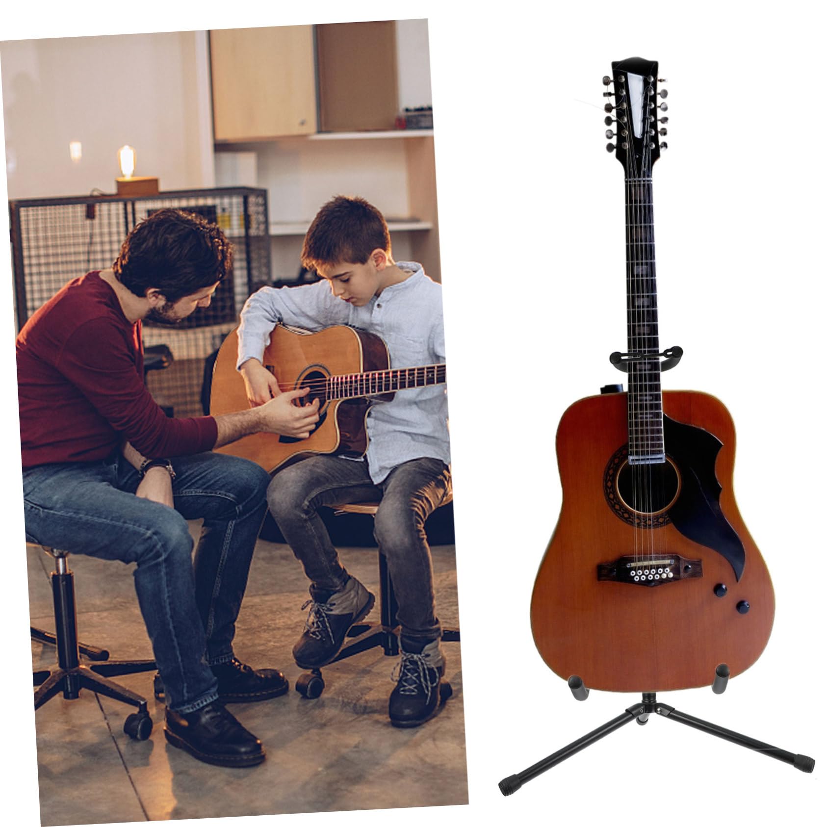 Gitarrenständer Stabiler Gitarrenständer Notenständer Faltbarer Gitarrenhalter Aufbewahrungsständer