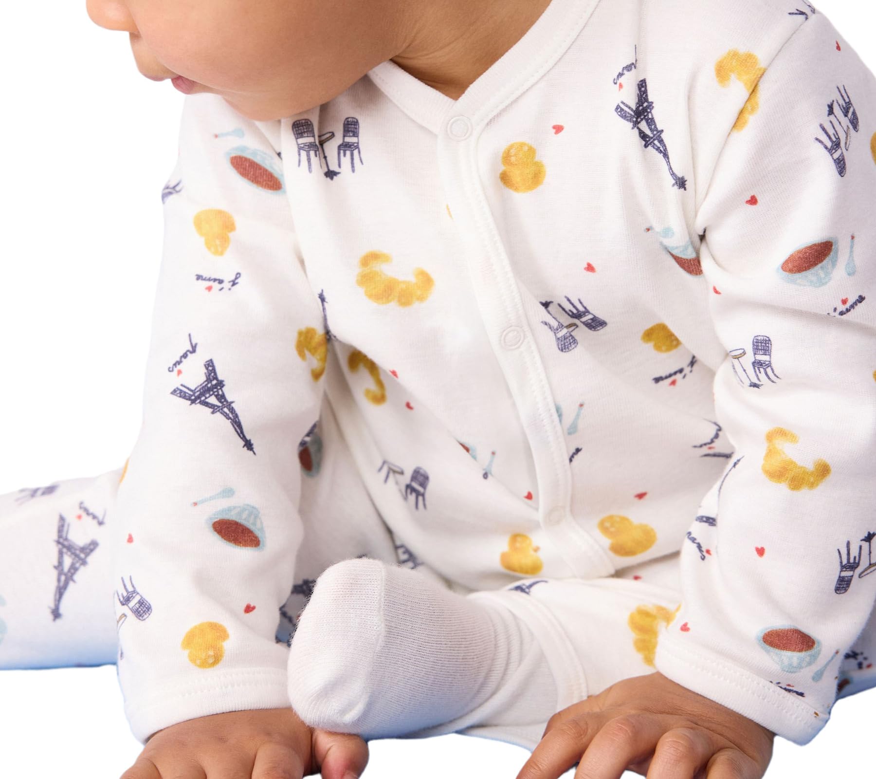 Petit Bateau Pyjama bébé en Coton sans Pieds imprimé Paris