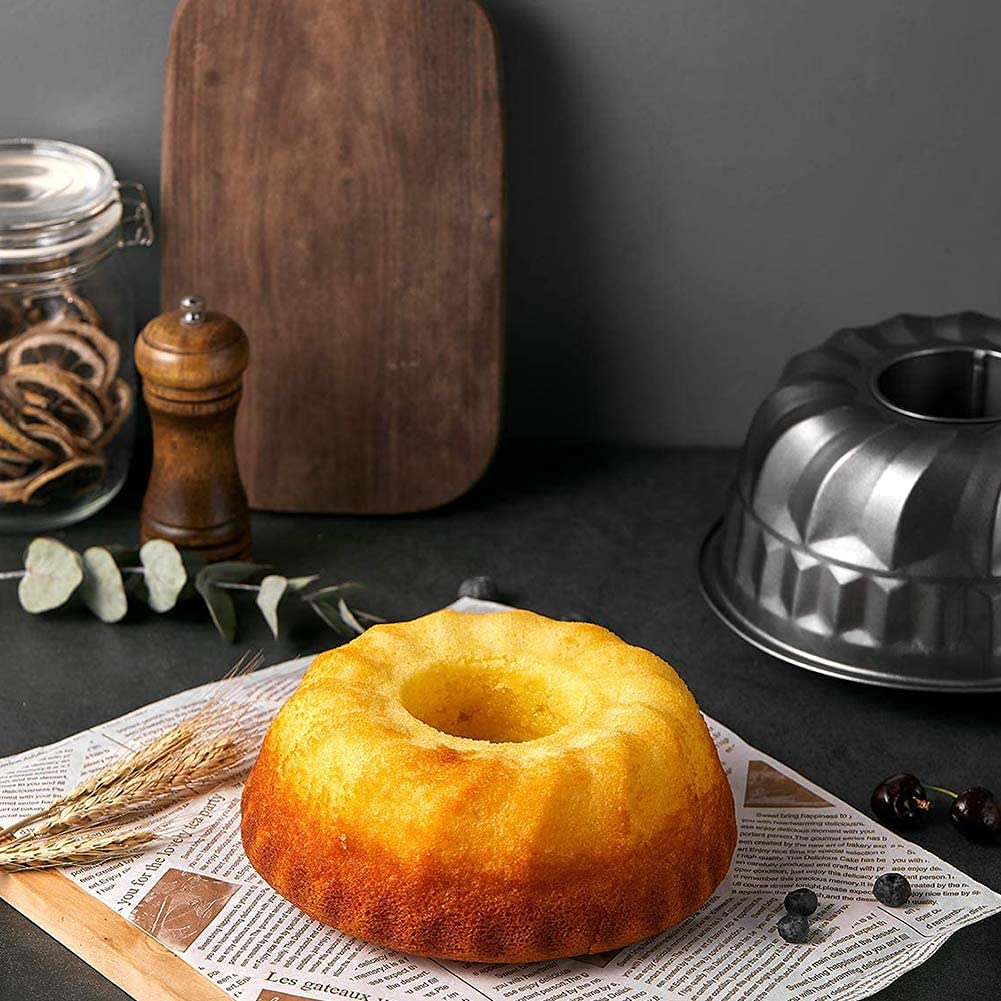 Backform Fiorella mit Röhre 22 cm - Savarin Form - Frankfurter - Kranzform mit Antihaftbeschichtung - Karbonstahl - 22 cm