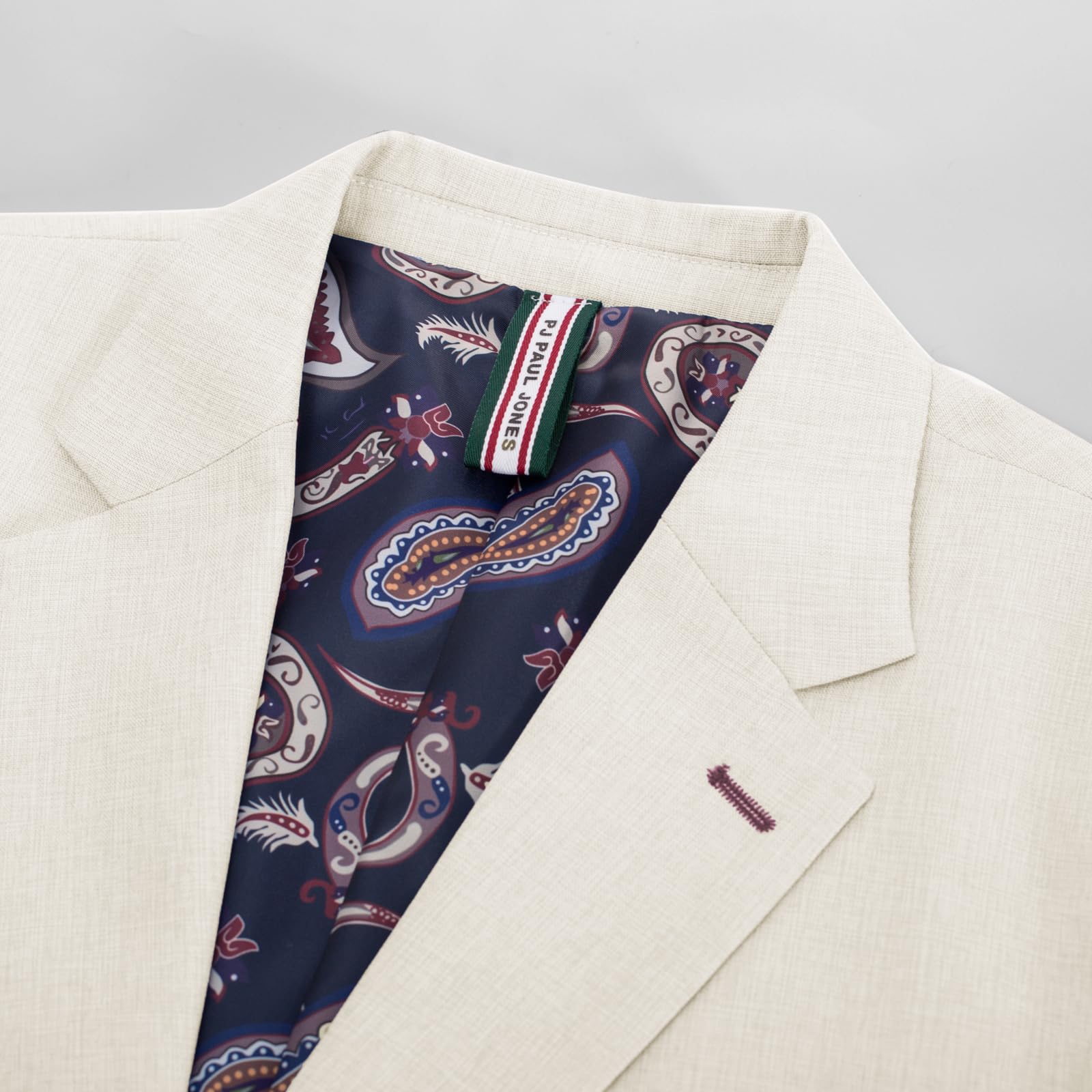 PJ Paul Jones Chaqueta blazer de sarga de algodón para hombre, ligera, casual, ajustada, deportiva