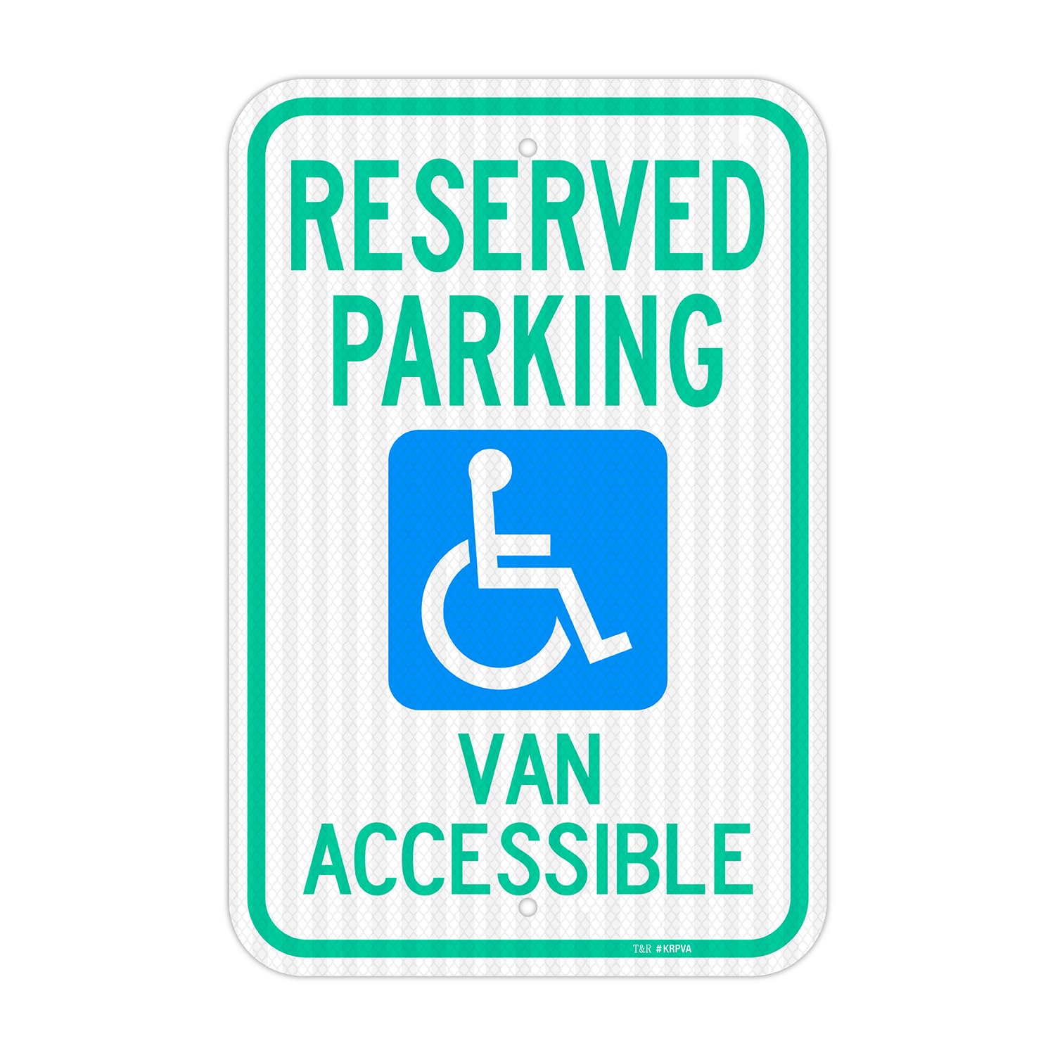 T&R Large Handicap Parking Sign