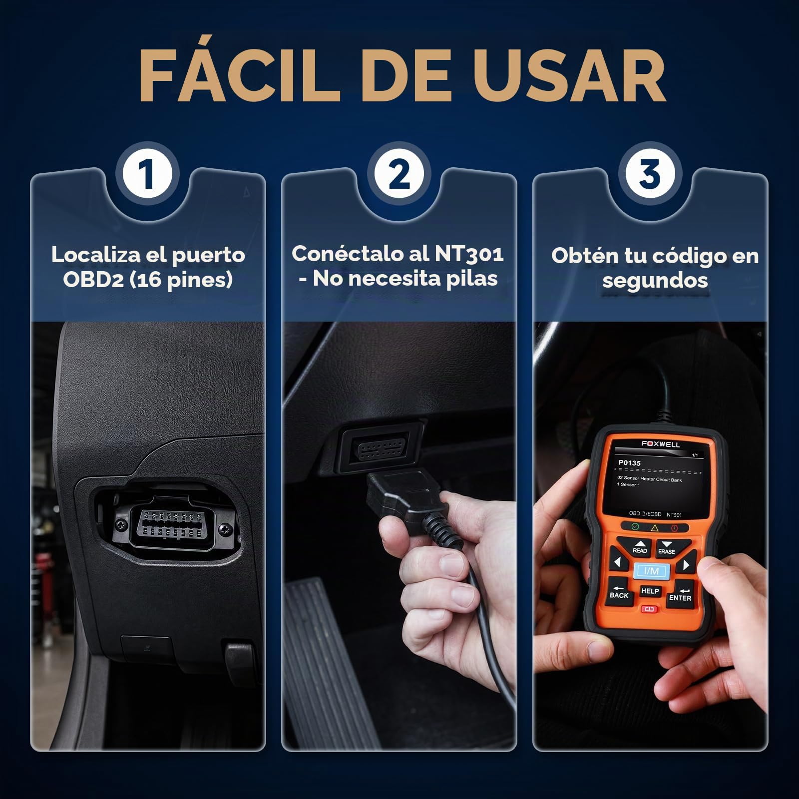 Foxwell Check Engine Light OBD2 escáner
