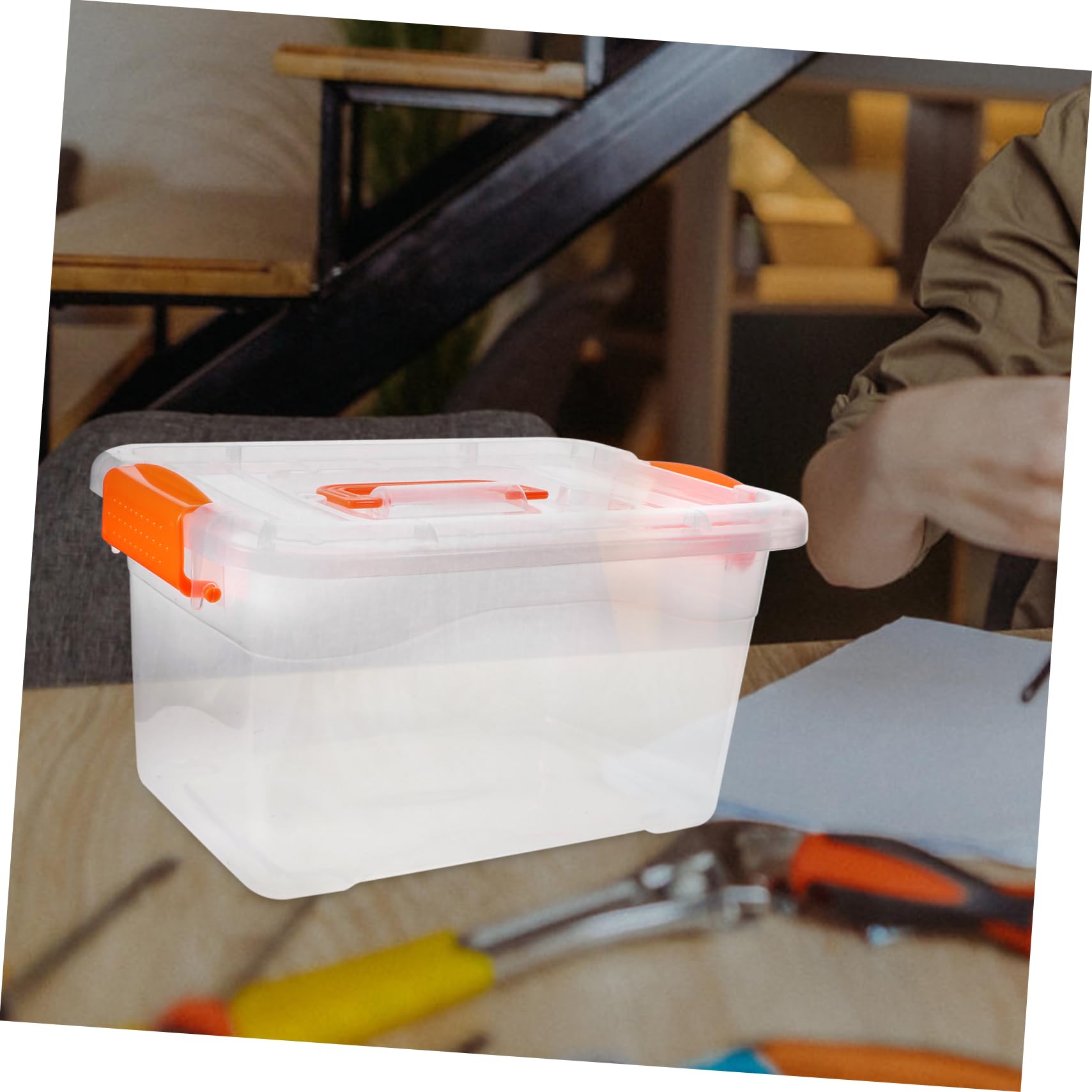 BESTYASH Cajas de Almacenamiento de 3l Contenedores de Plástico Pp y Abs Tapa y Asa Set de 6 Multifuncionales para Cocina y Organización Fácil de Transportar