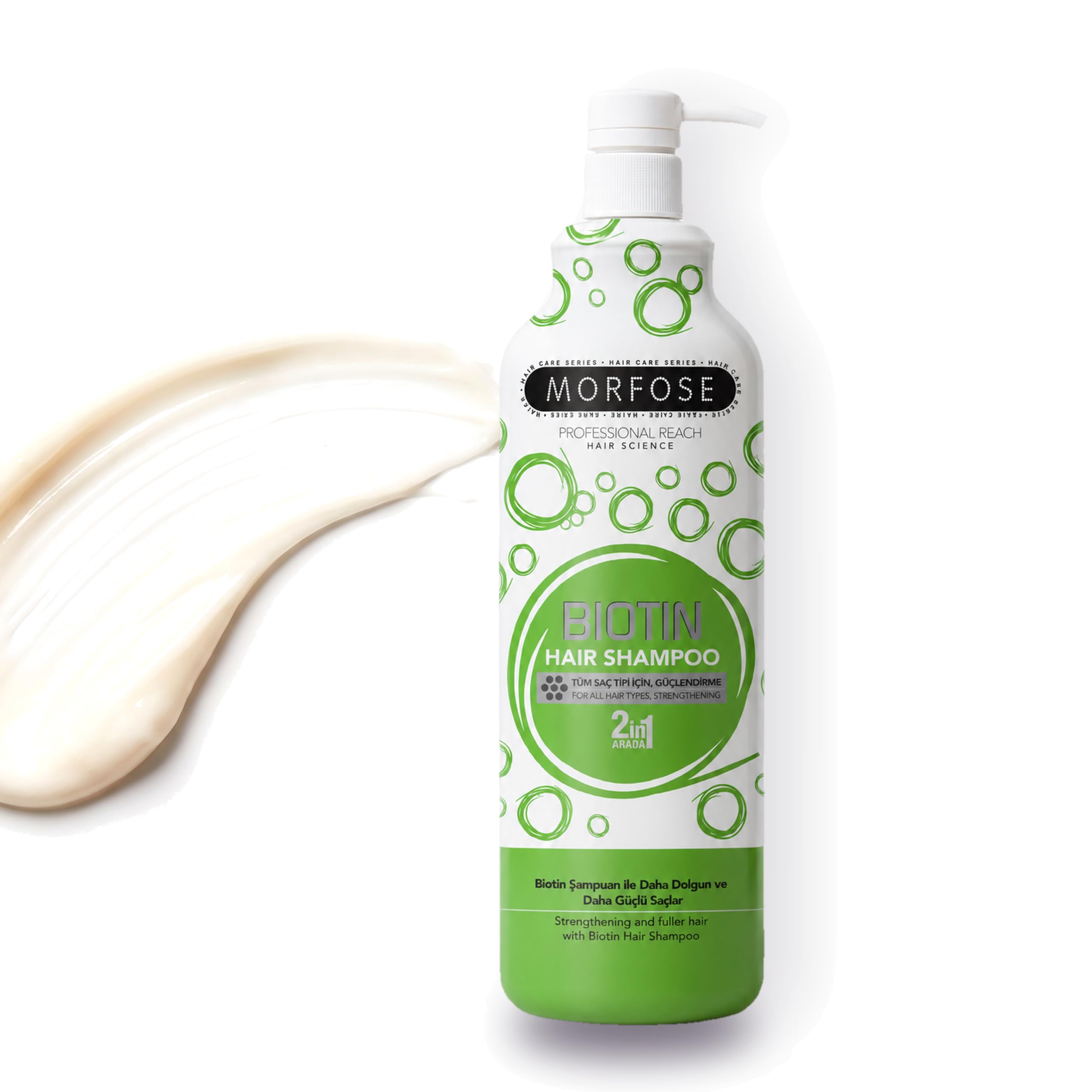Morfose Biotin Hair Shampoo 1000ml – Strengthening & Volumising Formula for Thinning Hair, Promotes Growth for Fuller, Nourished, and Shiny Results