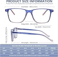 Vista 2 de COJWIS Paquete de 6 lentes de lectura con bloqueo de luz azul a la moda cuadrados para mujeres y hombres lentes cómodos