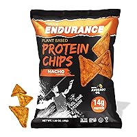 Vista 11 de Natural Endurance Chips de proteína - Chips bajos en carbohidratos, aperitivo alto en proteínas, proteína vegana con aceite de aguacate, 14 g