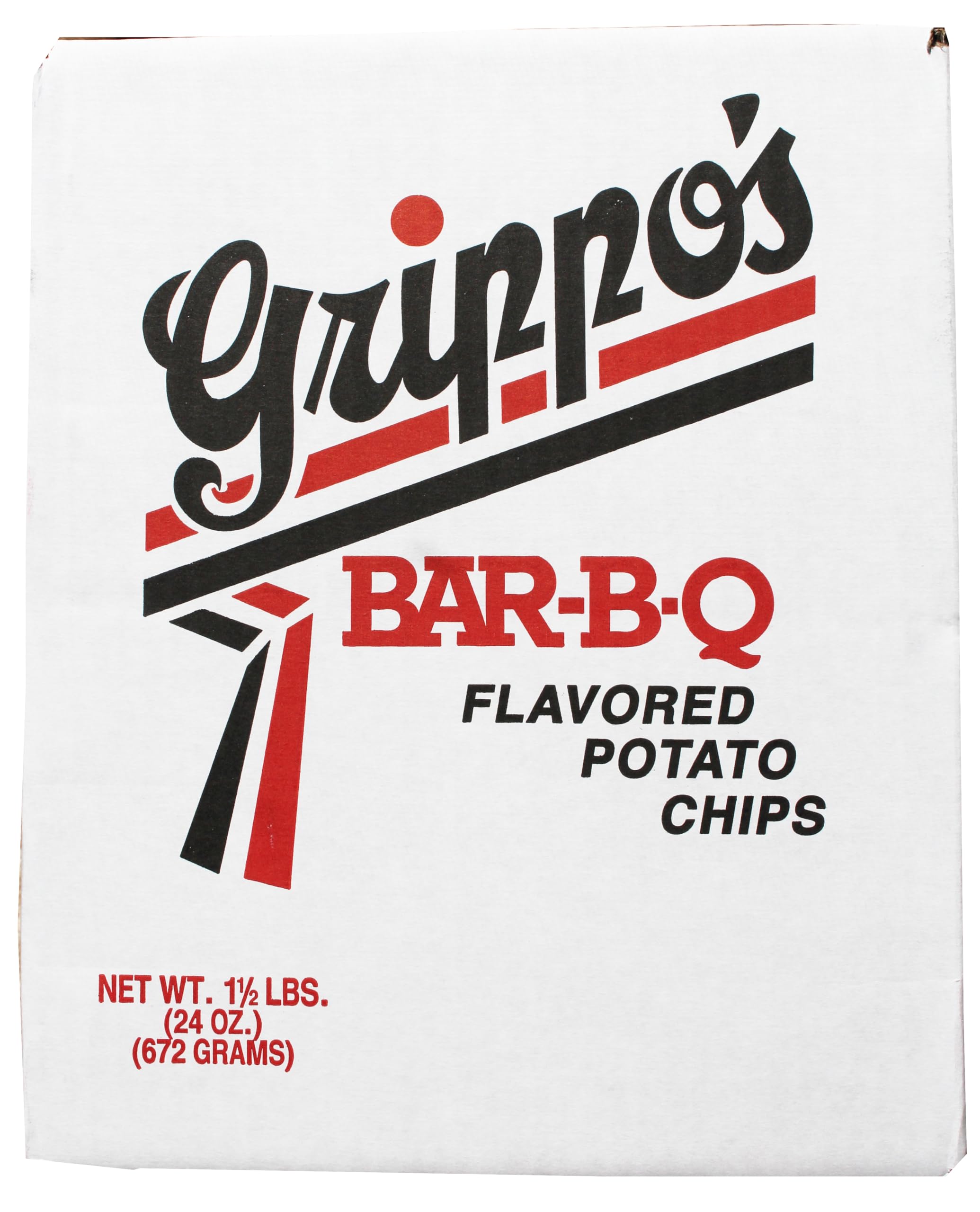 Grippo's 1.5 LB Bulk BBQ Potato Chips (Pack of 2), Includes GreenZep Sticker