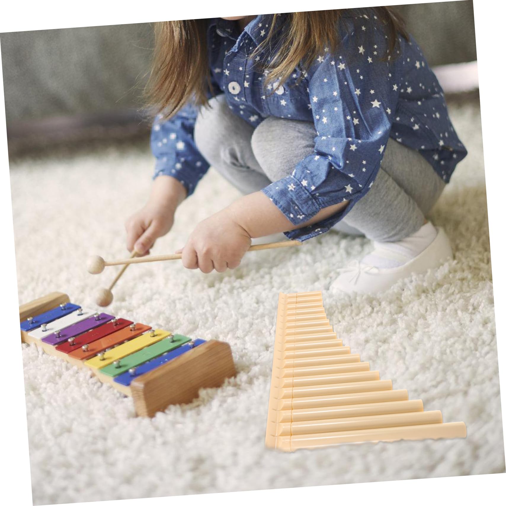 BESTonZON Flauto di Pan in Plastica Abs 18 Tubi Leggero e Adatto ai Principianti Strumento Musicale Tradizionale la Pratica e L'apprendimento Scolastico
