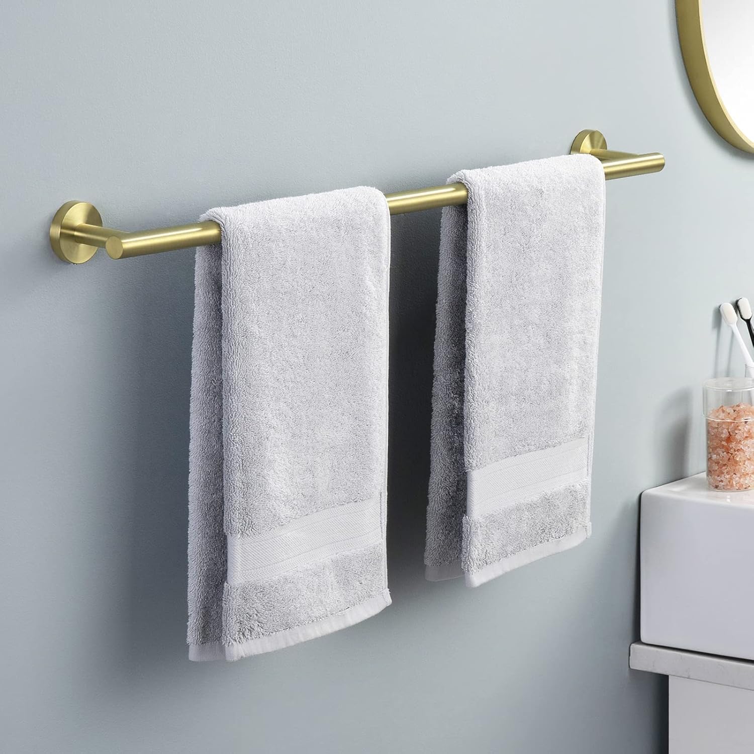 KES 30 Inches Bathroom Towel Bar Shower Hand Towel Holder Hanger SUS304 Stainless Steel RUSTPROOF Wall Mount Brushed Brass, A2000S75-BZ - - 